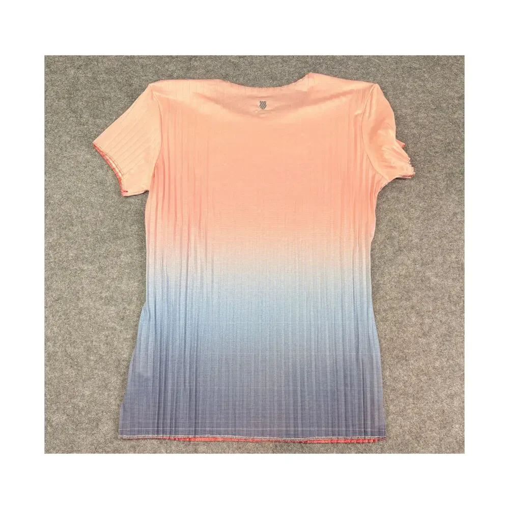 K-Swiss NWT 2pc Tennis Outfit Set Small Pleated Top Skort Pink Blue Ombre